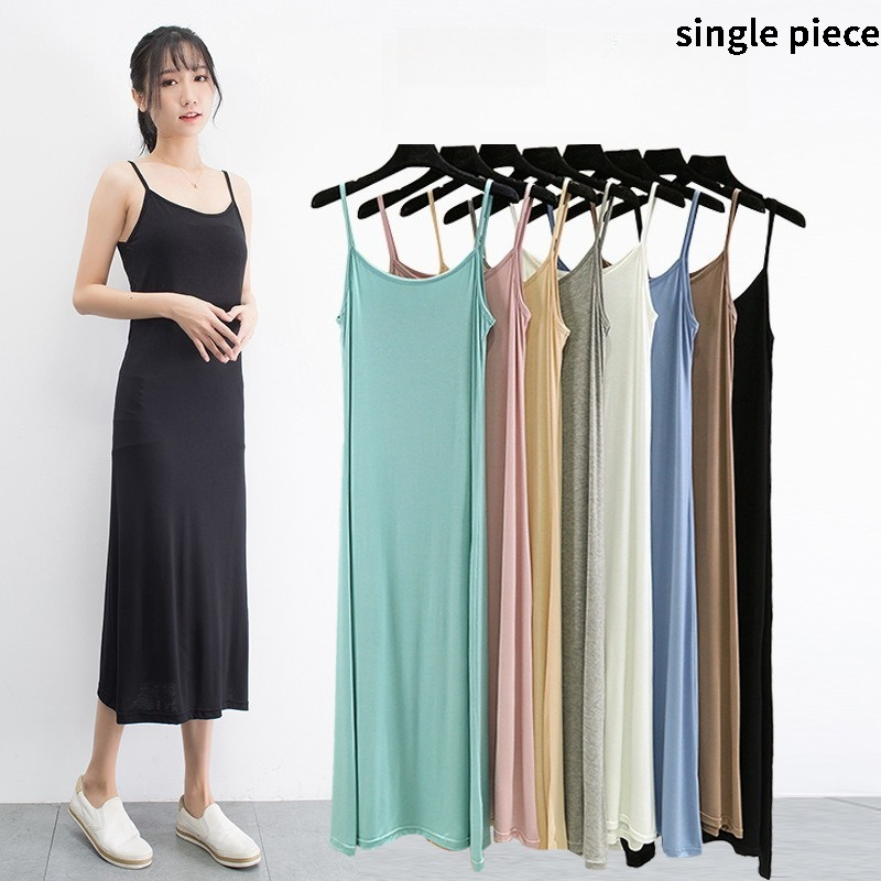 Women Fashion Vest - Модальное платье-комбинация для женщин: летнее, без