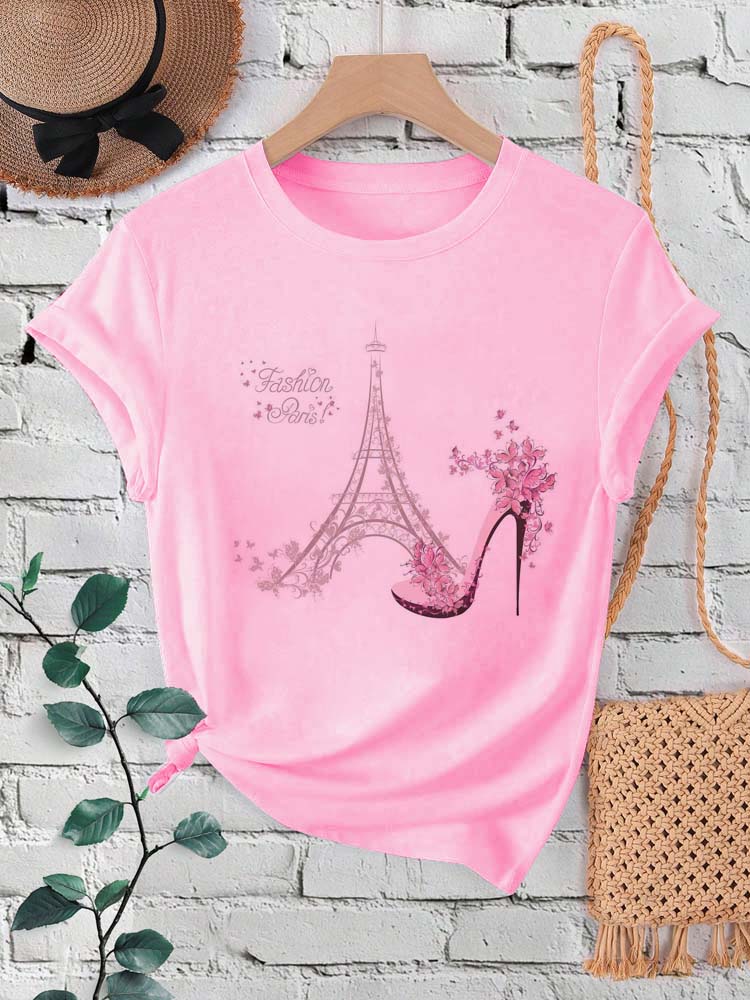 Модная женская футболка с прин – обзор и цена Women'S Fashion Paris