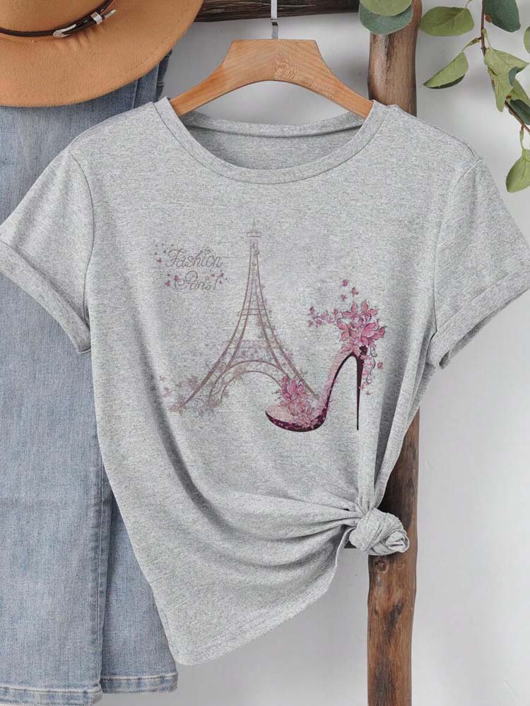 Модная женская футболка с прин – обзор и цена Women'S Fashion Paris