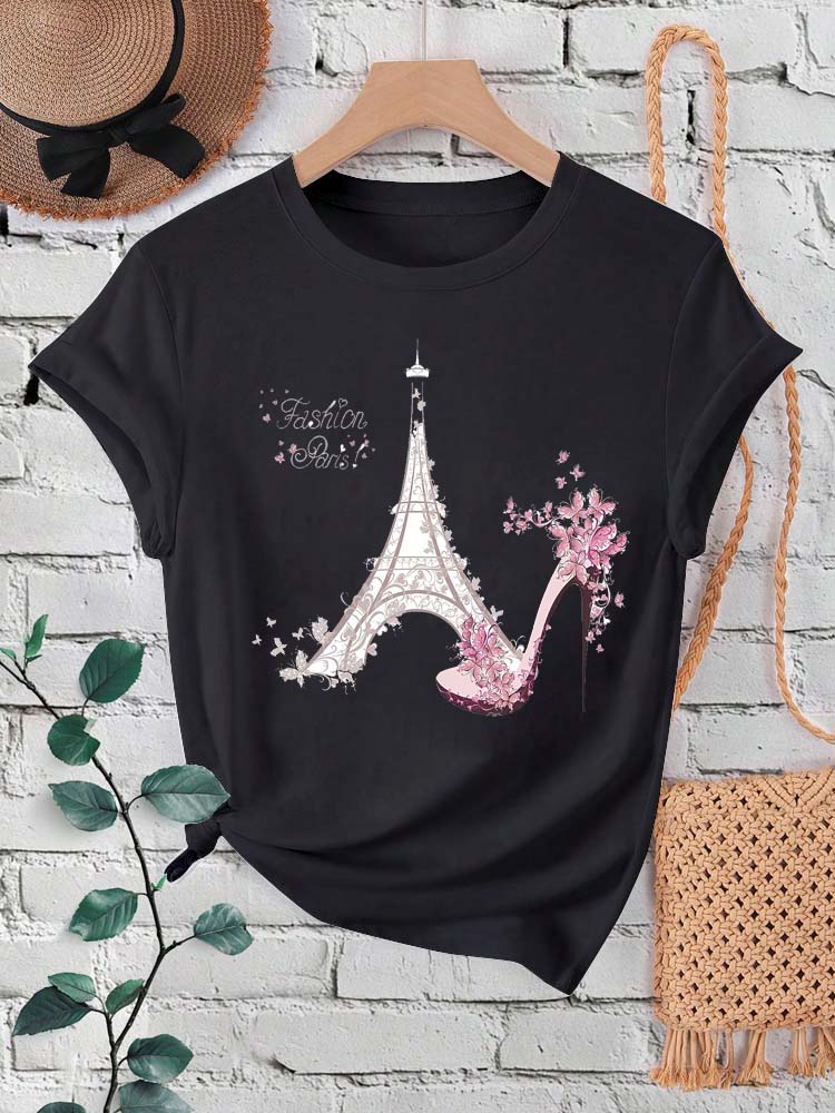 Модная женская футболка с прин – обзор и цена Women'S Fashion Paris